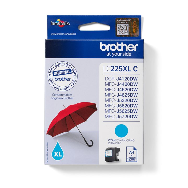 Brother LC225XLC cartucho de tinta 1 peça(s) Original Alto rendimento…