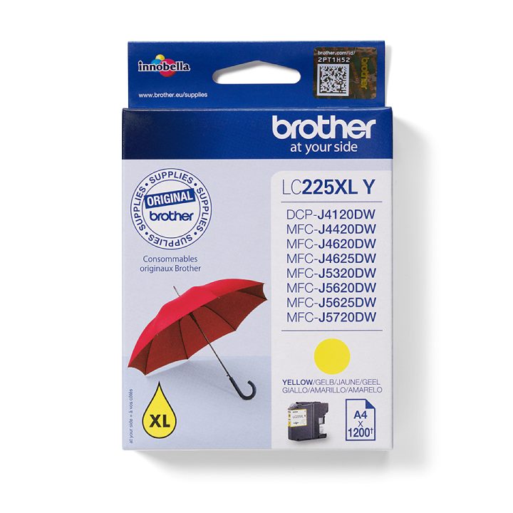 Brother LC225XLY cartucho de tinta 1 pieza(s) Original Alto…