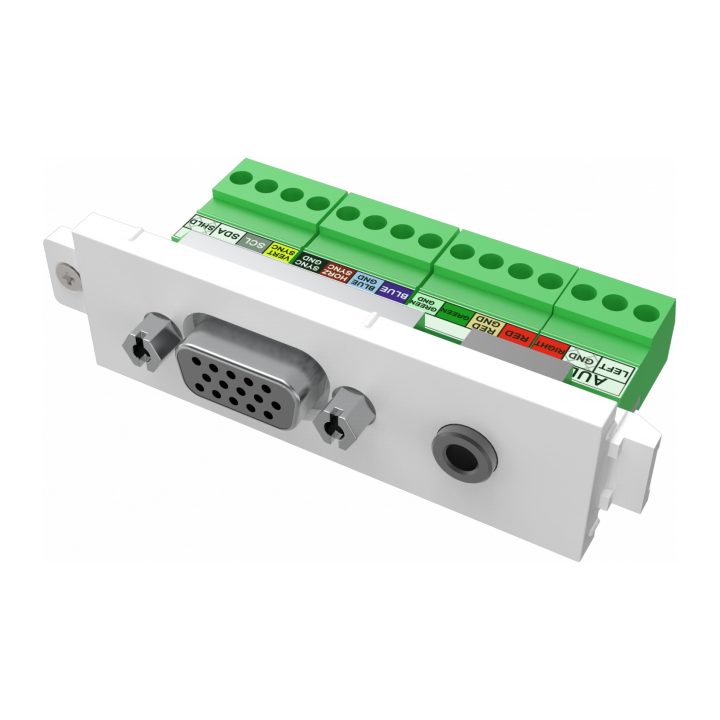 Vision Modular AV Front Panel Component - VGA and Mini-Jack Module -…
