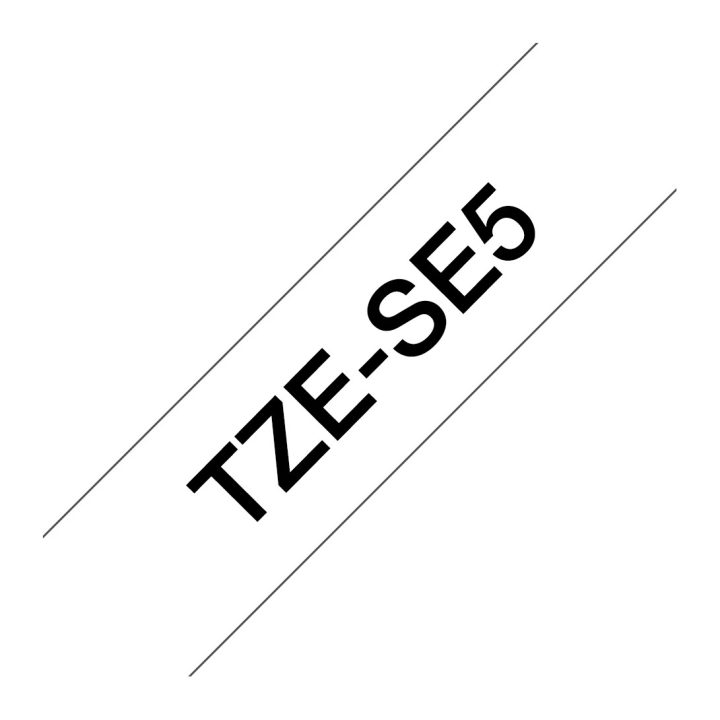 Brother TZE-SE5 fita para impressora de etiquetas Preto sobre branco…