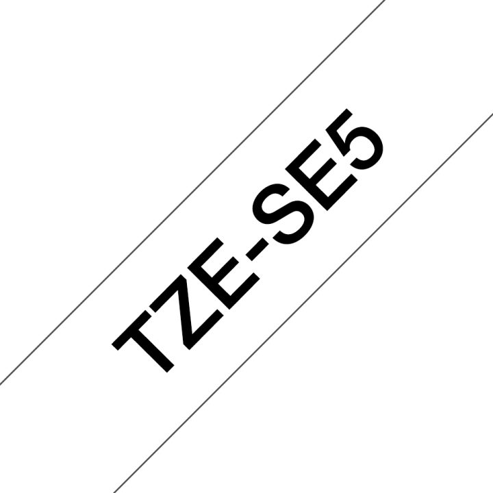 Brother TZE-SE5 Label Printer Tape Black on White TZ/TZe