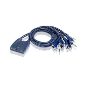 ATEN 4-Port Cable-Style KVM Switch VGA/Audio USB (0.9m and 1.2m)