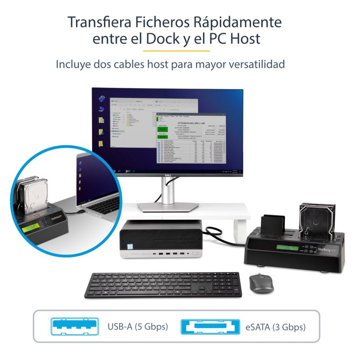 StarTech.com Standalone USB 3.0 / eSATA to SATA 4-Bay Hard Drive and…