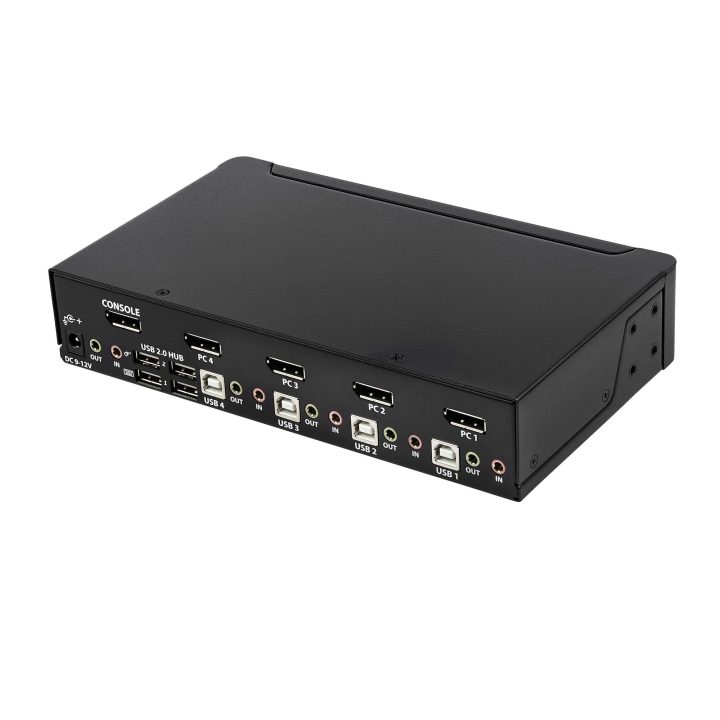 StarTech.com Switch Conmutador KVM de 4 Puertos DisplayPort - 4K 60Hz…