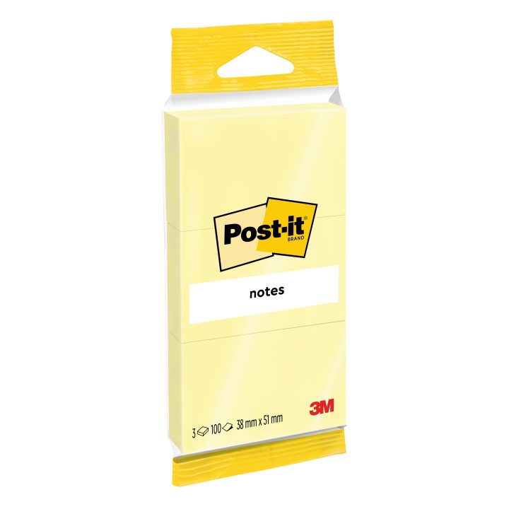 3-Pack 100-Sheet Sticky Notes 38x51mm Yellow 6810 Post-it 7100172242