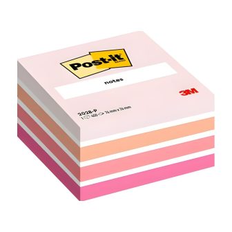 Cube 450 sheets sticky notes 76X76MM assorted pink colors 2028-p…