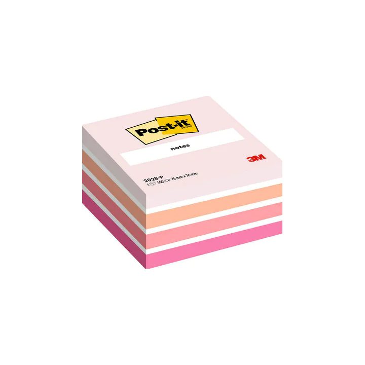 Cube 450 sheets sticky notes 76X76MM assorted pink colors 2028-p…