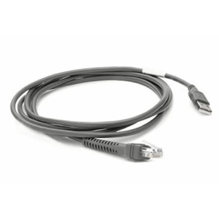 Zebra CBA-U21-S07ZBR cabo série Preto 2,1 m USB EAS