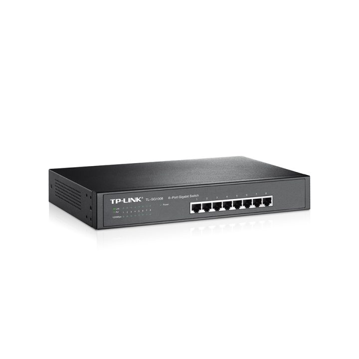 TP-Link TL-SG1008 Unmanaged Gigabit Ethernet (10/100/1000) 1U Black