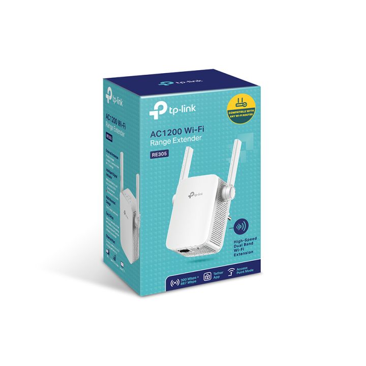 TP-Link RE305 Range Extender Network Repeater White 10, 100 Mbit/s