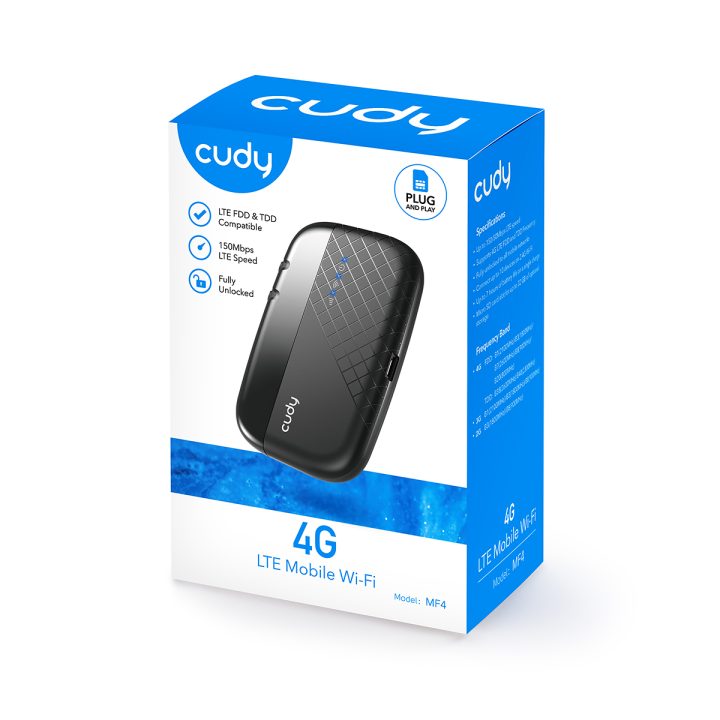 Router sem fios Cudy MF4 Banda única (2,4 GHz) 4G Preto