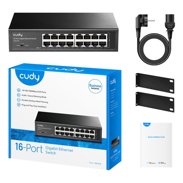 Cudy GS1016 switch No administrado Gigabit Ethernet (10/100/1000)…