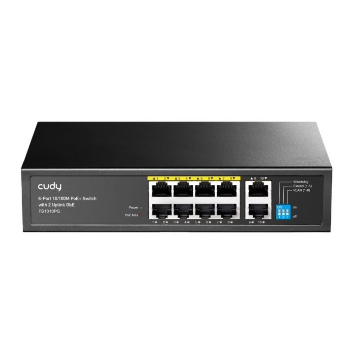 Cudy FS1010PG Unmanaged Fast Ethernet (10/100) PoE Switch Black