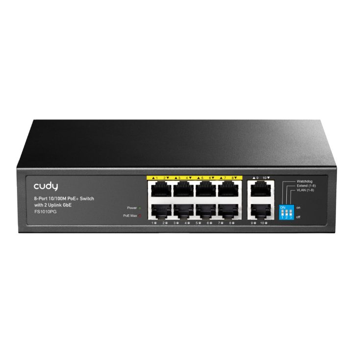 Cudy FS1010PG Unmanaged Fast Ethernet (10/100) PoE Switch Black