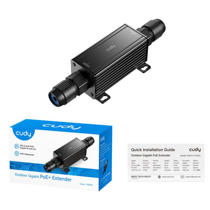 Cudy POE15 adaptador e inyector de PoE Gigabit Ethernet