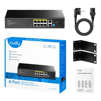 Cudy GS1010PE Unmanaged Gigabit Ethernet (10/100/1000) Power over…