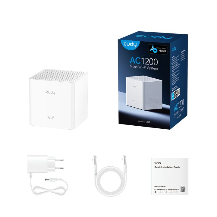 Cudy AC1200 Mesh Wi-Fi System, M1200 2.0, 1-Pack Doble banda (2,4 GHz…