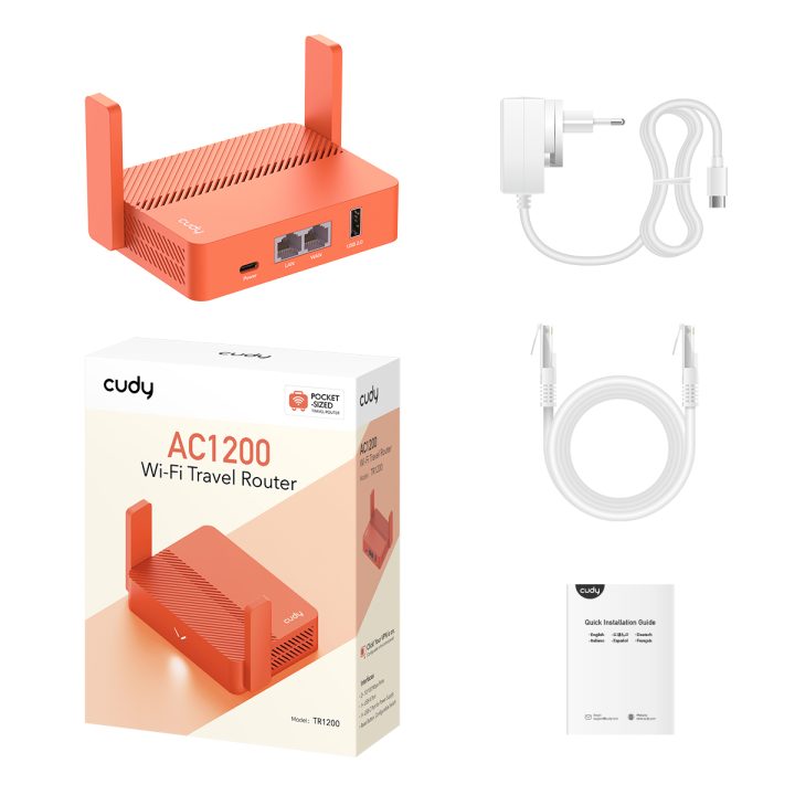 Cudy AC1200 Fast Ethernet Wireless Router Dual Band (2.4 GHz / 5 GHz)…