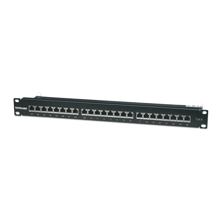 Intellinet Panneau de brassage, Cat6, FTP, 24 ports, 1U, blindé…