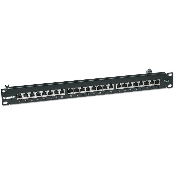 Intellinet Painel de patch, Cat6, FTP, 24 portas, 1U, blindado…