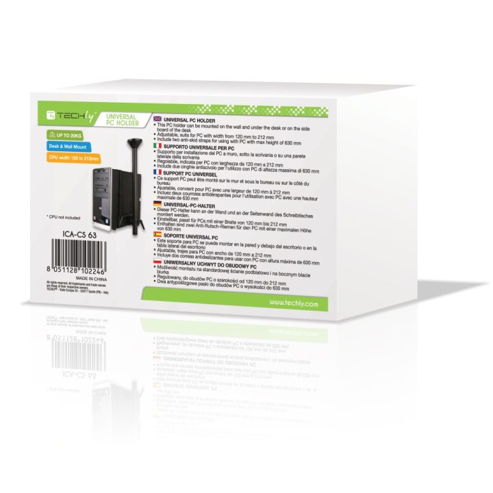 Techly ICA-CS 63 CPU Support Desktop Mount CPU Support Black
