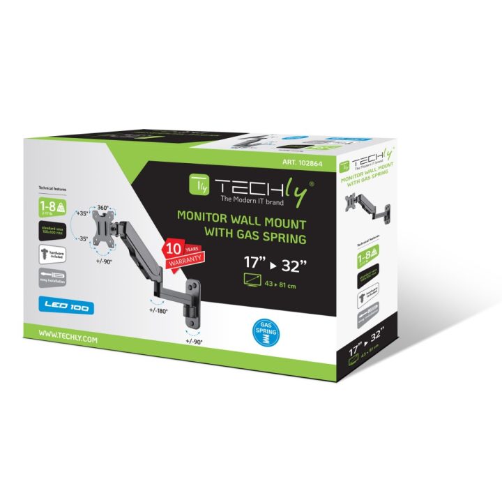 Techly ICA-LCD G112 TV Mount 32" Black
