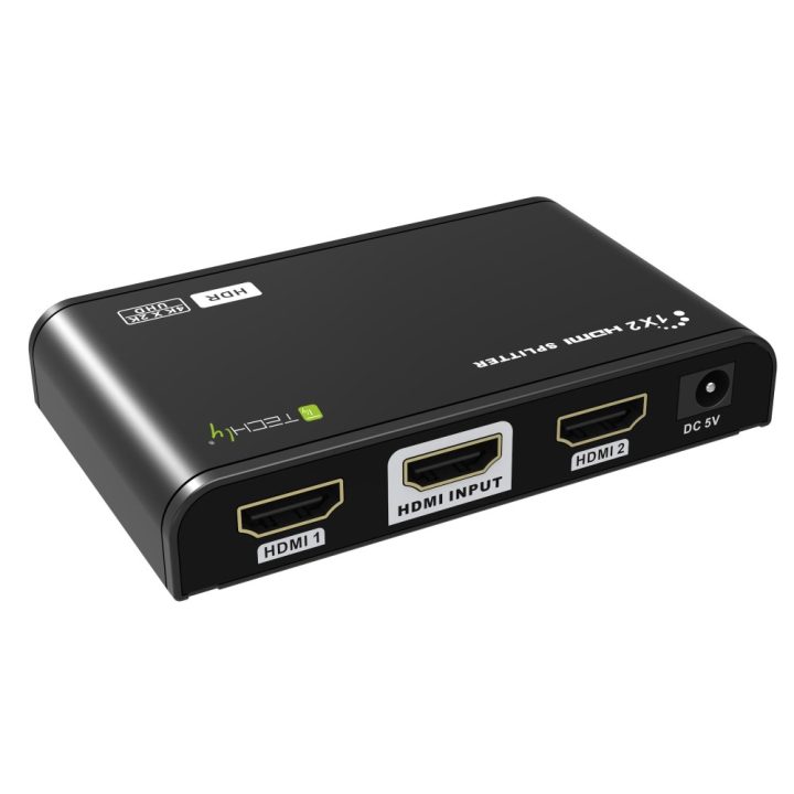 Techly IDATA HDMI2-4K2HDR HDMI 2x HDMI Video Splitter