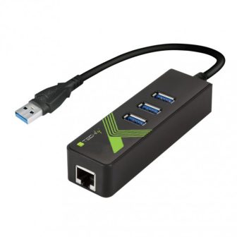 Base para portátil e replicador de portas Techly IDATA USB-ETGIGA-3U2…