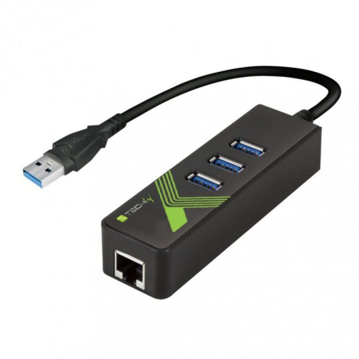 Techly IDATA USB-ETGIGA-3U2 base para portátil y replicador de…