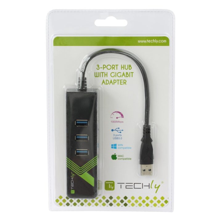 Techly IDATA USB-ETGIGA-3U2 Laptop Docking Station and USB 3.2 Gen 1…