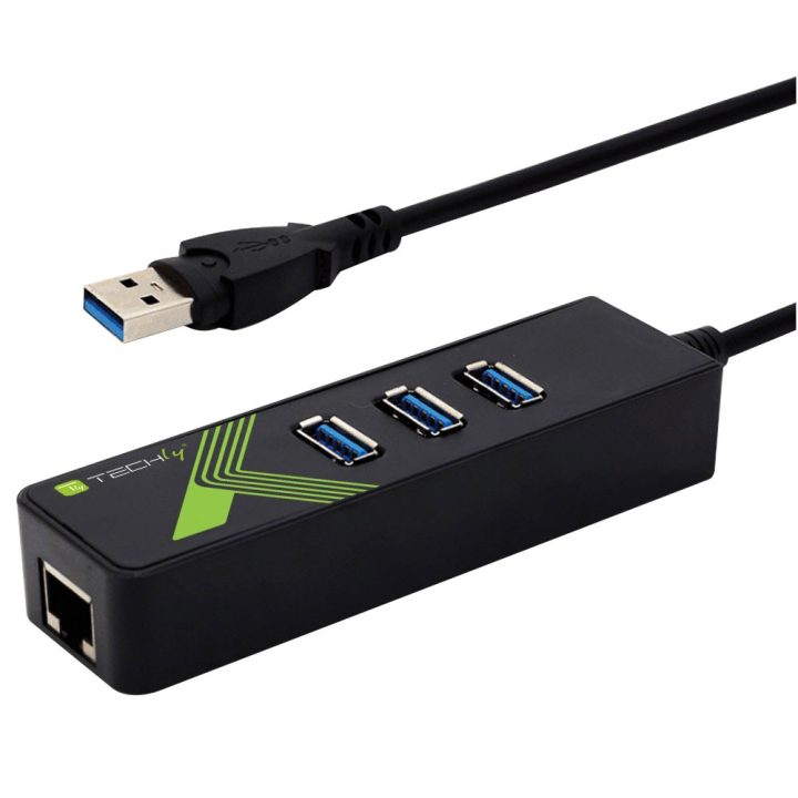 Base para portátil e replicador de portas Techly IDATA USB-ETGIGA-3U2…