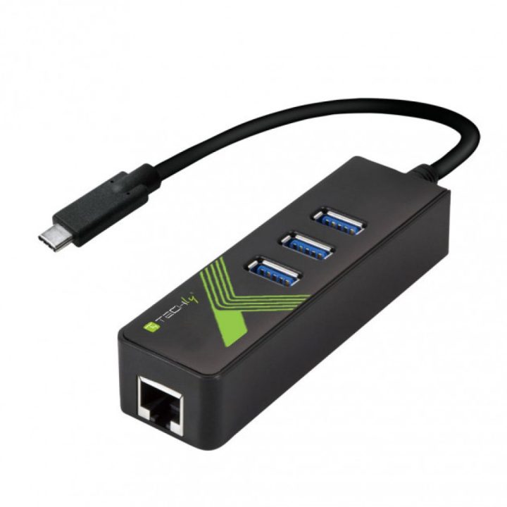 Techly IDATA USB-ETGIGA-3C2 Laptop Stand and USB 3.2 Gen 1 (3.1 Gen…