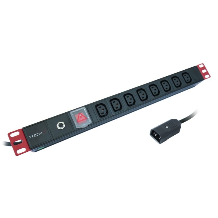Techly I-CASE STRIP-8C unidade de distribuição de energia (PDU) 8…