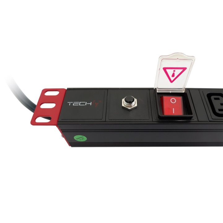 Techly I-CASE STRIP-8C Power Distribution Unit (PDU) 8 AC Outlets 1U…