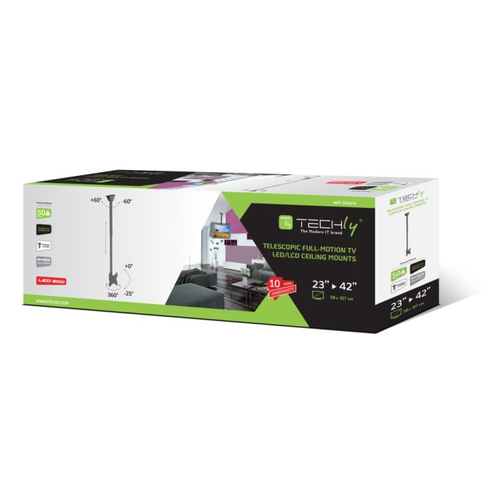 Techly ICA-CPLB 922L suporte para ecrã de sinalização 42" Preto