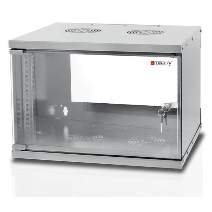 Techly I-CASE EL-1006G32 6U Rack Wall-Mount Cabinet Gray