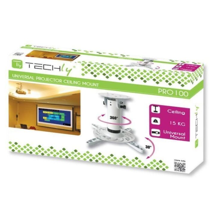 Techly ICA-PM 200WH White Ceiling Projector Mount