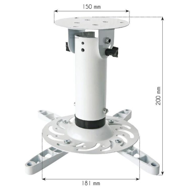 Techly ICA-PM 200WH White Ceiling Projector Mount