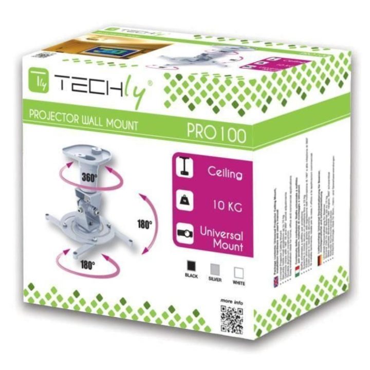 Techly ICA-PM 100WH Ceiling Mount for Projector White