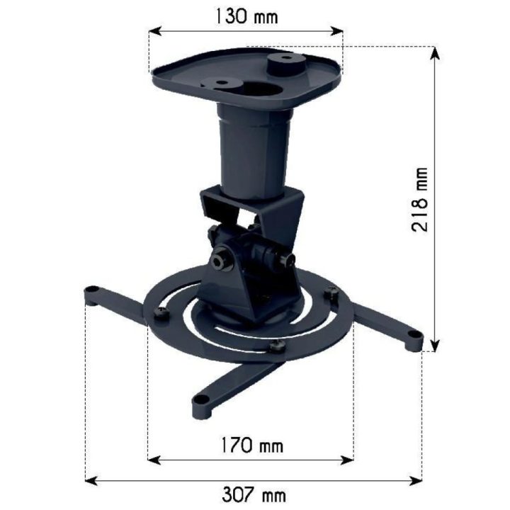 Techly ICA-PM 100BK Ceiling Projector Mount Black