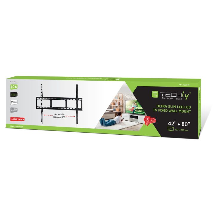 Techly ICA-PLB 860 TV mount 2.03 m (80") Black