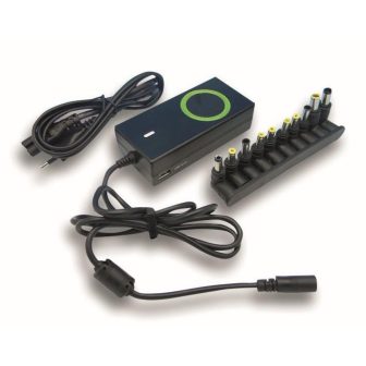 Techly IPW-NTS70WTY Universal 70 W Power Adapter and Inverter Black