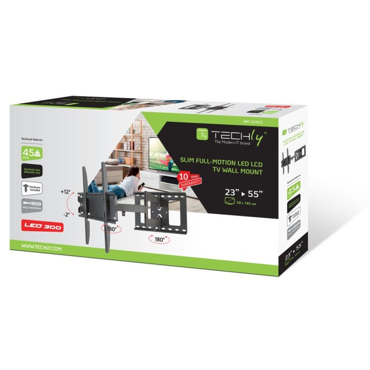 Techly ICA-PLB 148M soporte para TV 55" Negro