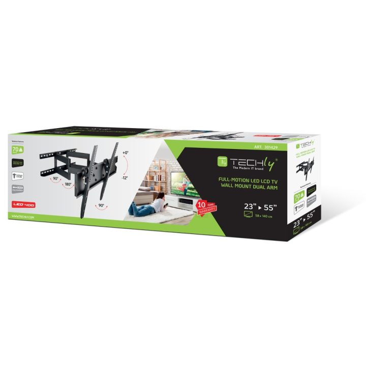 Techly ICA-PLB 147M soporte para TV 55" Negro