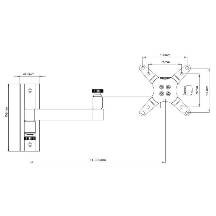 Techly ICA-LCD 104 TV Mount 30" Silver