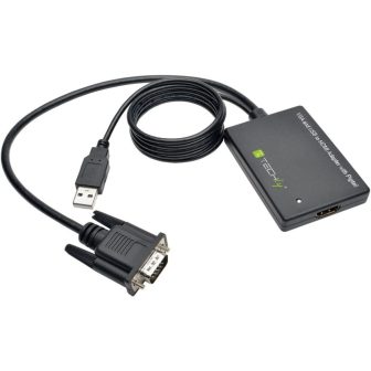 Techly IDATA HDMI-VGA3 adaptador de cable de vídeo Negro