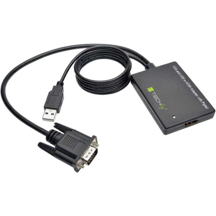 Techly IDATA HDMI-VGA3 adaptador de cable de vídeo Negro