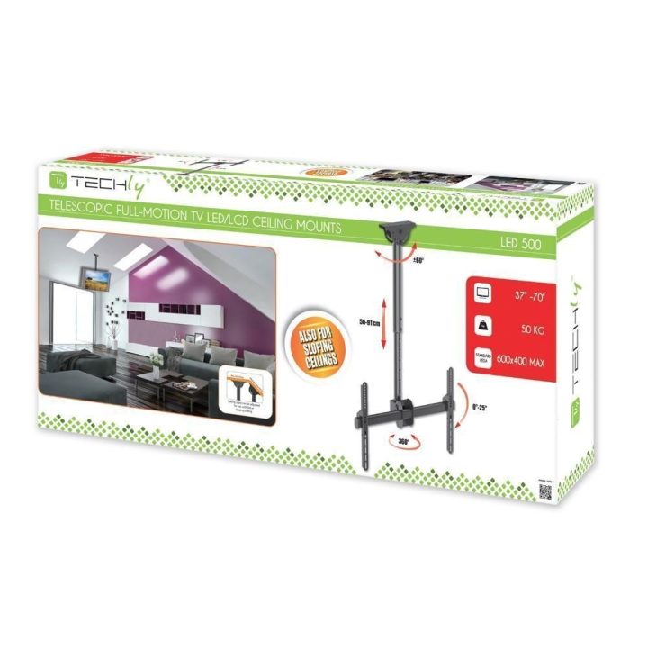 Techly ICA-CPLB 946S 70" Digital Signage Display Stand Black