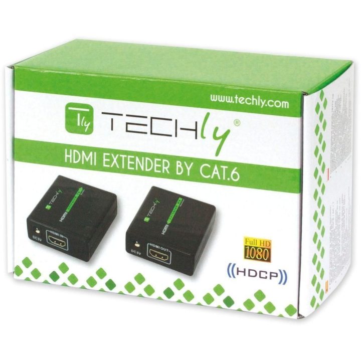 Techly IDATA EXT-E70 extensor de áudio/vídeo Transmissor e recetor de…