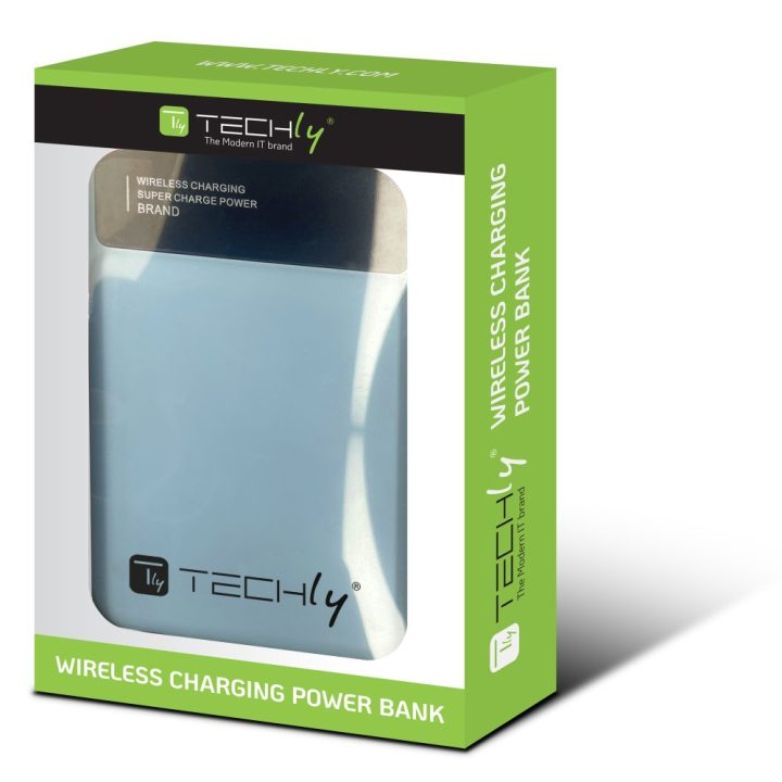Techly I-CHARGE-10LCDBL Power Bank Lithium Polymer 10000 mAh Wireless…
